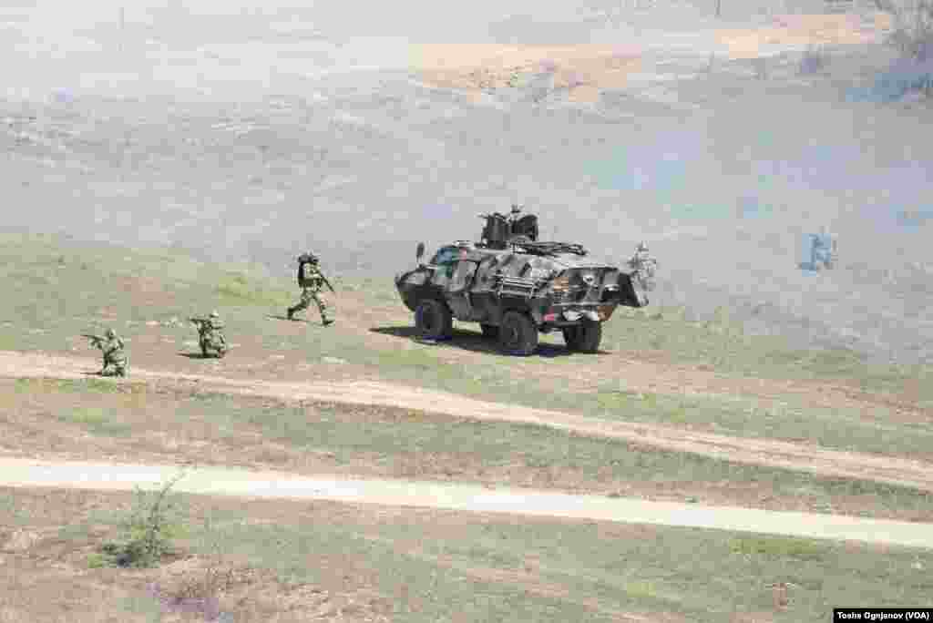 Army of North Macedonia - military drill Flash22 at training center Krivolak