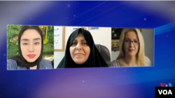 فرزانه قره‌حسنلو (راست)، فاطمه سپهری، و زهرا کهنه‌کار