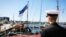 At the Maritime Museum, Estonia’s flag flies off the bow of the freshly restoredd icebreaker Suur Tõll. During its century in existence, this German-made boat has through the hands of Czars, Soviets, and Estonian nationalists. (Vera Undritz/VOA)