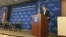 Ambassador Richard Olson, the U.S. special representative for Afghanistan and Pakistan, speaks Sept. 29, 2016, at an event organized by the Paul H. Nitze School of Advanced International Studies at Johns Hopkins University. (H. Alikoza/VOA) 