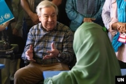 BMT Bosh kotibi Antoniu Guterrish Bangladeshda qochqinlar lagerida