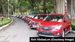 xe Fadil, dòng xe đầu tiên của Vinfast xuất xưởng, tại TP HCM hôm 17/6. (Ảnh Vinfast.vn)