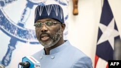 George Weah a promis d’œuvrer pour la paix et la prospérité de son pays...(Photo by JOHN WESSELS / AFP)