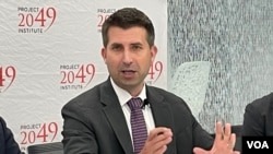 美国智库2049项目研究所资深主任易思安。（2023年6月29日，美国之音锺辰芳拍摄）