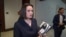 A screenshot from a March 25, 2023 interview Belarus opposition leader Sviatlana Tsikhanouskaya had with VOA's Russian Service.