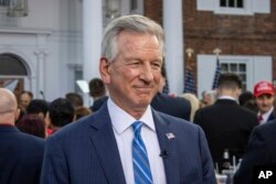 FILE - Sen. Tommy Tuberville, R-Ala., speaks in Bedminster, New Jersey, June 13, 2023.