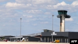 FILE- This photograph taken Aug. 1, 2016, shows the Paris Vatry Airport, near Vatry. A Nicaragua-bound plane carrying more than 300 Indian passengers en route from the UAE, has been grounded at the airport over suspected 'human trafficking.'