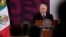 Mexico's President Andres Manuel Lopez Obrador speaks during his press conference at the National Palace in Mexico City, Jan. 29, 2024. López Obrador said his administration was investigating the theft of journalists' personal data. (Mexico Presidency/Handout via Reuters)