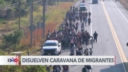 Disuelven caravana de migrantes en México