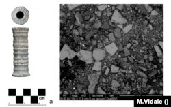 ویال ساخته شده از ﻿کلریت-شیست حاوی رنگ لب