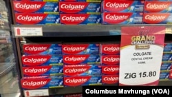 Items at a shop are priced in Zimbabwe Gold (ZiG), the country's new currency, in Harare, Zimbabwe, June 28, 2024.