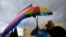 Same-sex marriage supporters take part in a rally at central Syntagma Square, in Athens, Greece, Feb. 15, 2024. Greece's parliament is to vote Thursday to legalize same-sex civil marriage unions, in a first for an Orthodox Christian country.