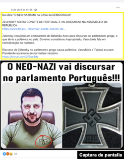 Captura de una publicación en Facebook que incluye la imagen.