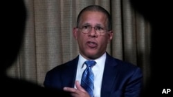 FILE - Anthony Brown, attorney general of Maryland, answers a question at the State Attorneys General Association meetings in Boston, Nov. 16, 2023.
