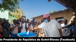 Umaro Sissoco Emabló, Presidente da República, vota em Gabu, Guiné-Bissau, 4 Junho 2023