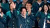 The ruling Democratic Progressive Party presidential candidate William Lai waves during a party congress of the Democratic Progressive Party in Taipei, Taiwan, July 16, 2023.