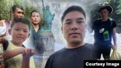 多数中国人历经艰辛走新润美安顿在洛杉矶和纽约。（美国之音/章真合成）