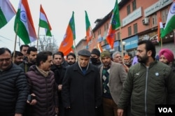 The Bharatiya Janata Party believed the special status granted to J&K prompted separatist ideology, armed insurgency and dynastical politics in the region. (Wasim Nabi for VOA)