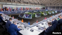 Heads of states attend the plenary session of the Ukraine peace summit, in Stansstad near Lucerne, Switzerland, June 16, 2024.