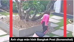 Hình ảnh từ camer an ninh của khách sạn Grand Hyatt Erawan Bangkok cho thấy một trong các nạn nhân đi nhận phòng