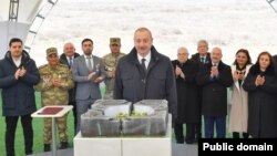 Azərbaycan Prezidenti İlham Əliyev Xocalıda memorialın təməlini qoyub (Mənbə: Prezident Administrasiyası)