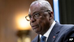 FILE - Defense Secretary Lloyd Austin speaks on Capitol Hill in Washington, Oct. 31, 2023. 