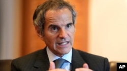 FILE - Rafael Grossi, director general of the International Atomic Energy Agency, is shown in Tokyo, Japan, July 7, 2023. On April 15, 2024, he said his teams briefly halted inspections of Iranian nuclear facilities this week amid regional tensions between Israel and Iran.