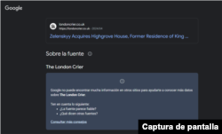 Captura de los resultados de búsqueda en Google.