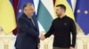 Ukrainian President Volodymyr Zelenskyy, right, welcomes Hungarian Prime Minister Viktor Orban in Kyiv, Ukraine, July 2, 2024. (Ukrainian Presidential Press Office via AP)