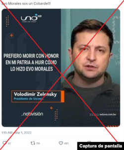 Captura de la publicación que fue difundida en X.