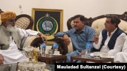 د پرلت کمېټۍ ډله په اسلام اباد کې له مولانا فضل الرحمان سره.