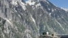 Soldiers guard roads that connect the Kashmir valley to Ladakh, June 21, 2023. (Bilal Hussain/VOA)