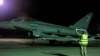 A handout picture released by the British Ministry of Defence (MOD) on Feb. 3, 2024 shows a RAF Typhoon FGR4 aircraft preparing to take off to conduct further strikes against targets in Yemen. (Photo by CPL Samantha Drummee / MOD / AFP)
