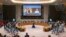 In this photo provided by United Nations Photo, a wide view of the first ever Security Council meeting on artificial intelligence (AI) held, July 18, 2023, at U.N. headquarters in New York. 