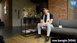 Isaac Namoura, a 21-year-old Palestinian student with friends in Gaza, has been anxiously following the war between Israel and Hamas from Dhaka, Bangladesh, where he is a student at Shaheed Suhrawardy Medical College, Oct. 25, 2023.