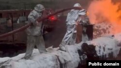 Azərbaycan yanğınsöndürənləri Xankəndində yanğını söndürüb (Mənbə: Fövqəladə Hallar Nazirliyi)