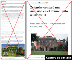 Capturas de la desinformación en redes sociales.