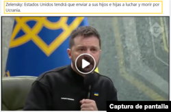 Captura de publicación fuera de contexto.