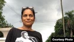 Journalist Saydia Gulrukh Kamal, pictured in Dhaka in 2021, covers labor issues in Bangladesh's garment industry for the New Age newspaper. (Credit: Shahidul Islam Sabuj)