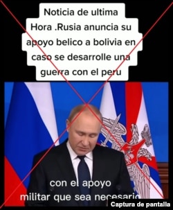 Captura de la publicación difundida en TikTok.