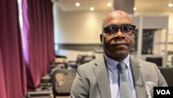 Aguibou Bouare, president of the National Human Rights Commission of Mali, poses for a photo in Dakar, Senegal, Feb. 28, 2023. (Annika Hammerschlag/ VOA)