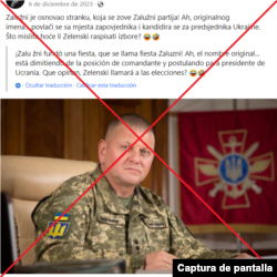 Captura de desinformación.