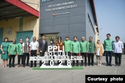 Peresmian fasilitas pengelolaan limbah polychlorinated biphenyls (PCBs) pertama di Indonesia di Bogor, Rabu (17/5) diharap mempercepat target "Indonesia Bebas PCBs tahun 2028". (foto: courtesy)