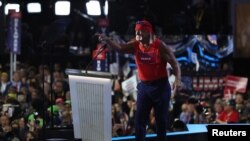 Хулк Хоган на четвртиот ден од Републиканската национална конвенција во Милвоки, Висконсин, 18 јули 2024 година.