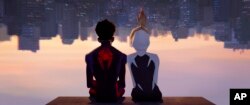 FILE - Image from Sony Pictures Animation, "Spider-Man: Across the Spider-Verse."
