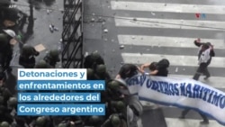 Altercados en los alrededores del Congreso argentino 