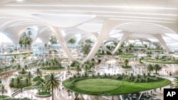 This artist's rendering provided by the government of Dubai shows plans for Al- Maktoum International Airport at Dubai World Central in Dubai, United Arab Emirates. 