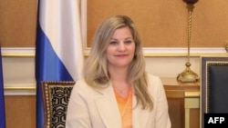 FILE - Dutch Trade Minister Liesje Schreinemacher is pictured in Irbil, in the Kurdistan region of Iraq, April 27, 2022.