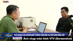Nghi phạm Y Thô Ayun xuất hiện trên chương trình Thời sự VTV (Ảnh chụp màn hình)