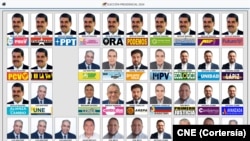 Boleta electoral definitiva para los comicios presidenciales del 28 de julio en Venezuela. 